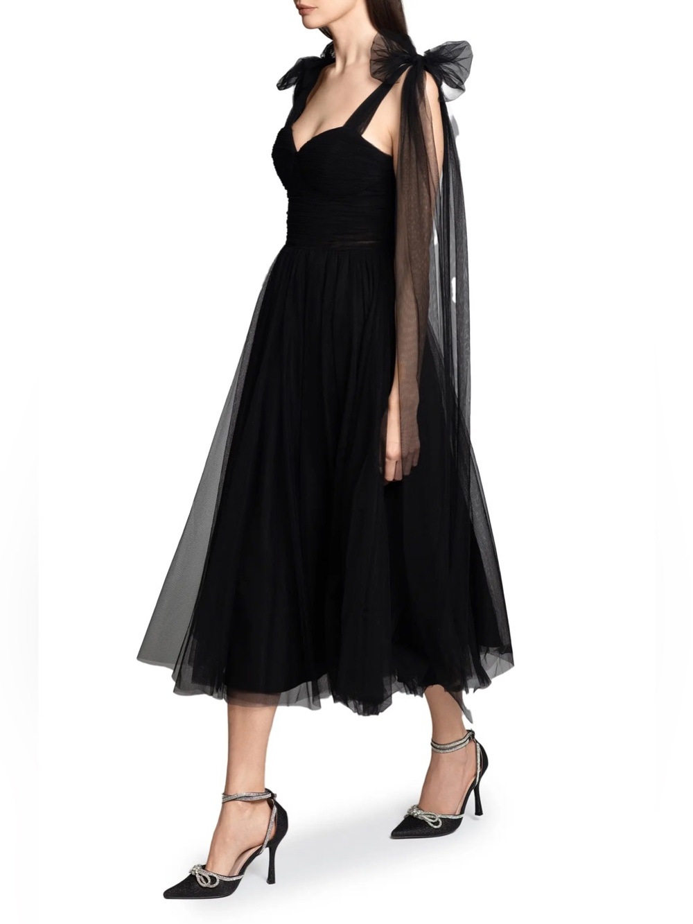 GHRAIL NYC Bowery Tulle Midi Dress NEW